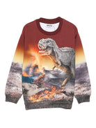 Felpa per bambino Molo multicolore con stampa dinosauro 1W25J209 9723 MOLO KIDS 