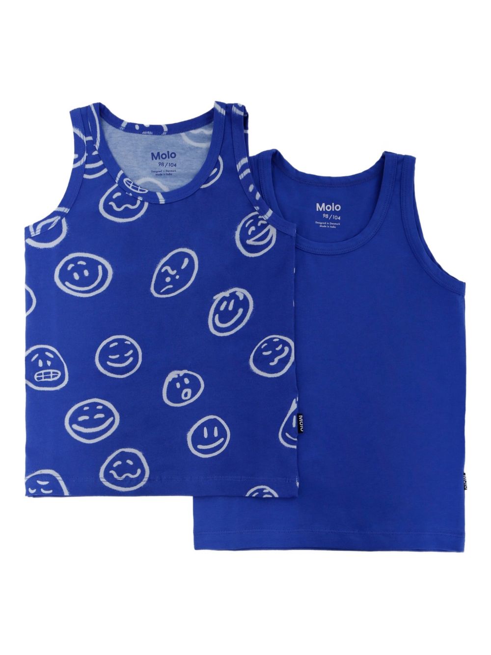 Set canotte per bambino Molo blu Jayden con motivo smiley 1W25Q101 9458 MOLO KIDS 