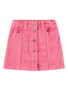 Minigonna per bambina Molo rosa con chiusura frontale con abbottonatura a pressione 2W25D108 8896 MOLO KIDS 