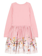 Abito per bambina Molo rosa con stampa volpe 2W25E213 9623 MOLO KIDS 