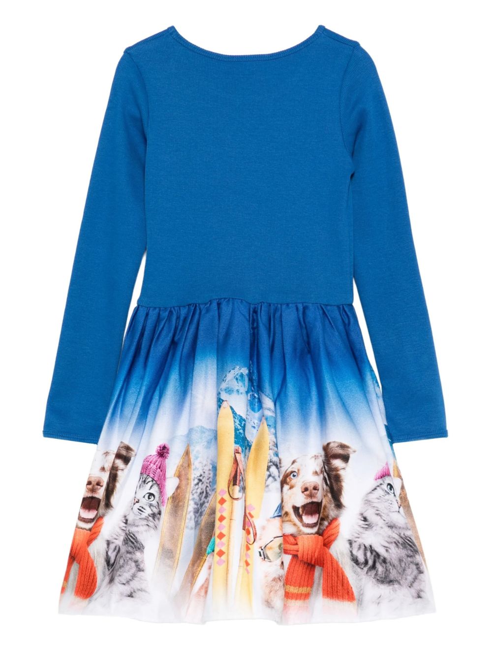 Abito per bambina Molo blu con stampa animali 2W25E218 9682 MOLO KIDS 