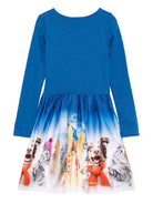 Abito per bambina Molo blu con stampa animali 2W25E218 9682 MOLO KIDS 