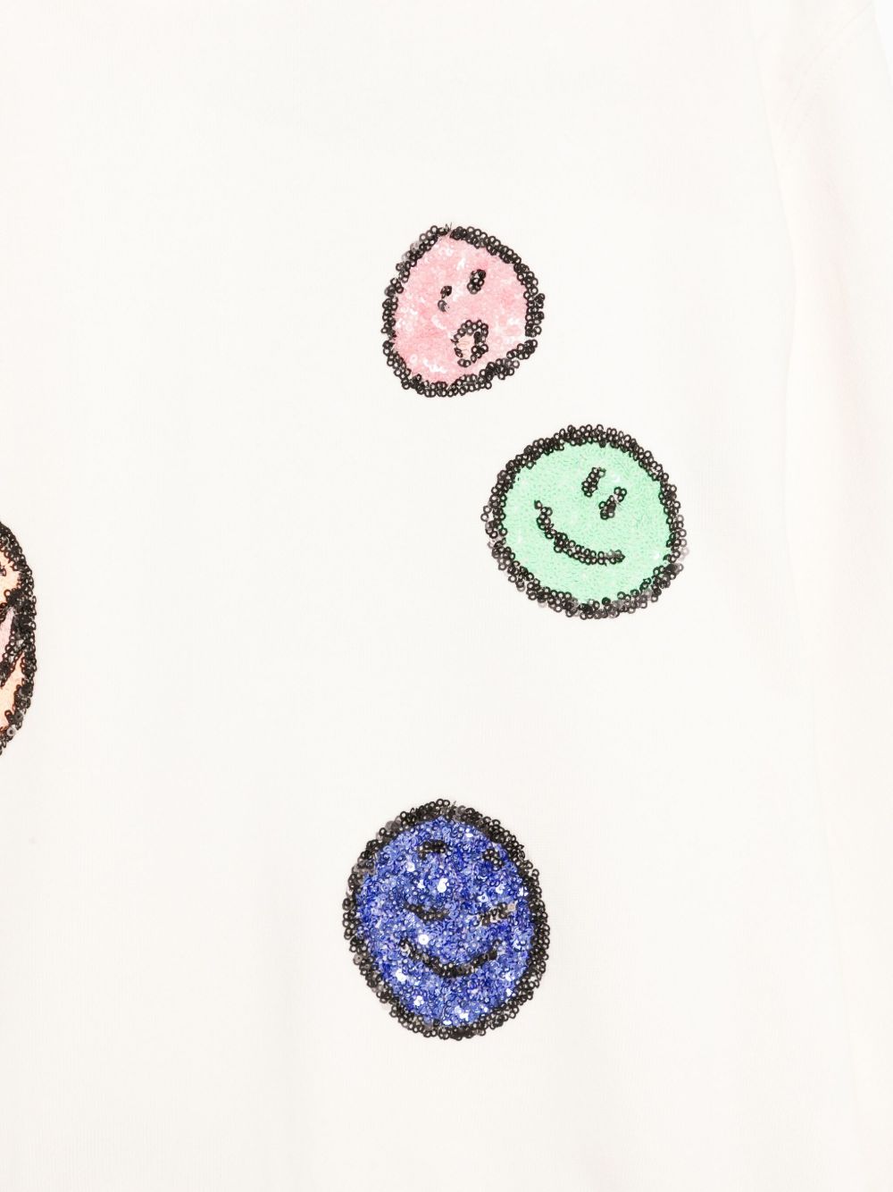 Felpa per bambina Molo bianco con decorazioni con paillettes 2W25J207 5498 MOLO KIDS 