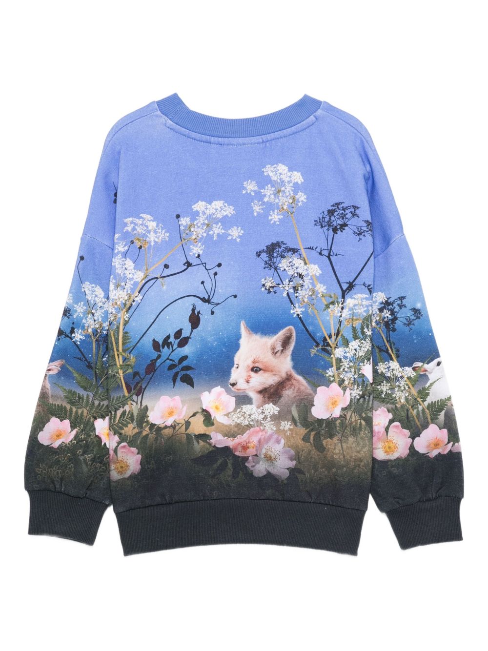 Felpa per bambina Molo blu con stampa all-over 2W25J211 9625 MOLO KIDS 
