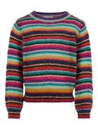 Maglione per bambina Molo multicolore con strisce orizzontali glitterate 2W25K208 9415 MOLO KIDS 