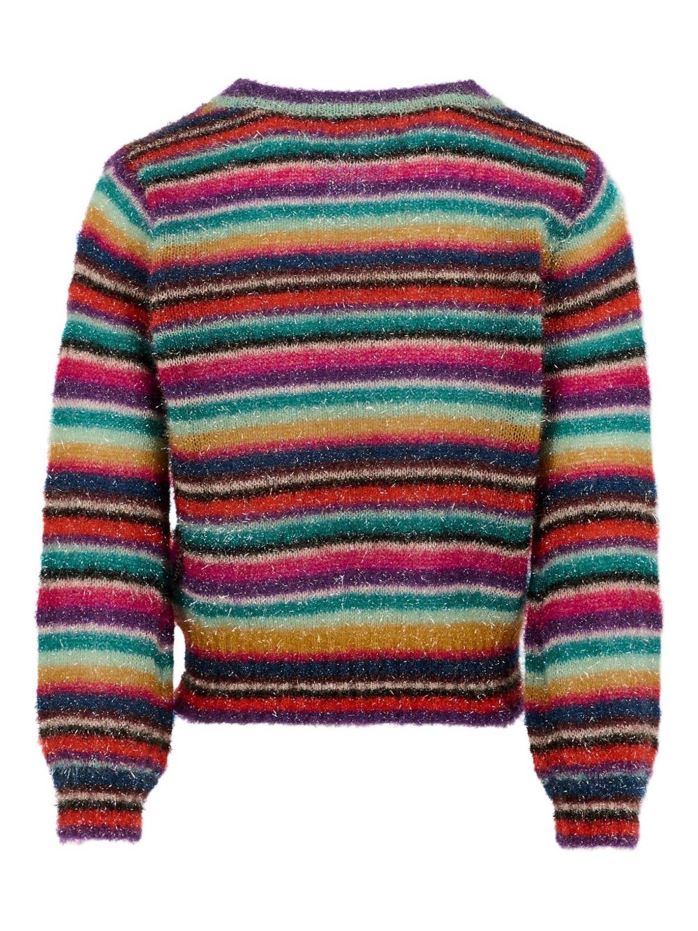Maglione per bambina Molo multicolore con strisce orizzontali glitterate 2W25K208 9415 MOLO KIDS 