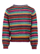 Maglione per bambina Molo multicolore con strisce orizzontali glitterate 2W25K208 9415 MOLO KIDS 