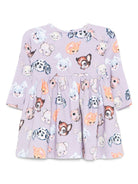 Abito per neonata Molo viola con stampa di animali 4W25E221 9399 MOLO KIDS 