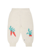 Pantaloni per neonata Molo beige chiaro con intarsio 4W25I209 9653 MOLO KIDS 