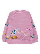 Felpa per neonata Monnalisa rosa con stampa cuccioli 4W25J202 9704 MOLO KIDS 