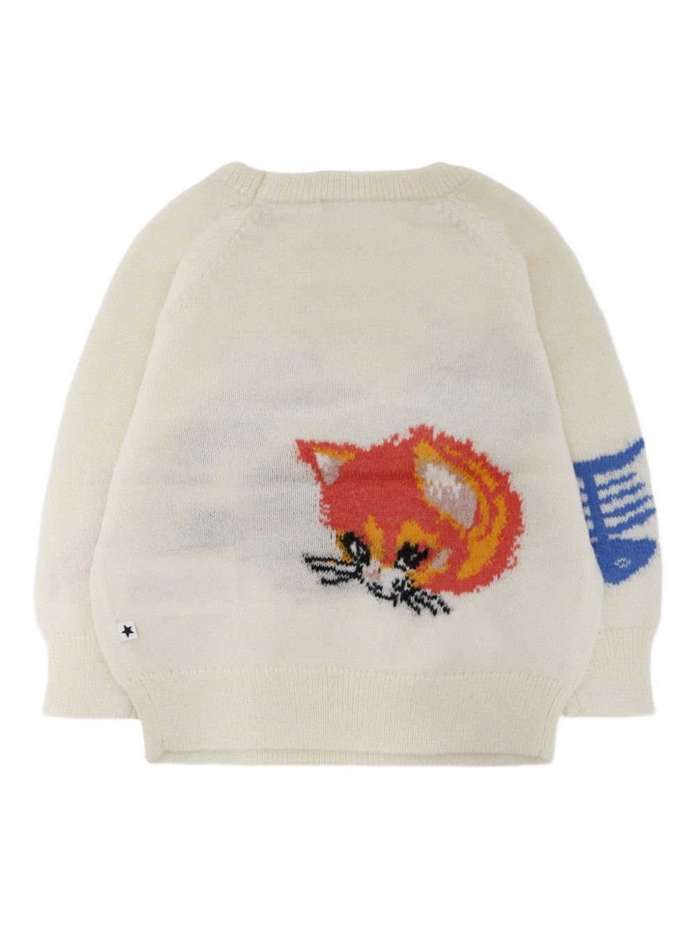 Maglione Gilby per neonata Molo bianco con motivo coniglio 4W25K203 9653 MOLO KIDS 