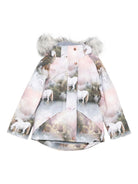 Giubbino per bambina Molo rosa con stampa unicorni 5W25M310 9364 MOLO KIDS 