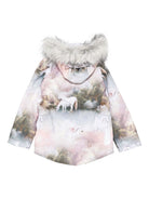 Giubbino per bambina Molo rosa con stampa unicorni 5W25M310 9364 MOLO KIDS 