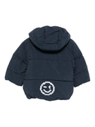 Giubbino Harpo per neonato Molo blu con stampa smile sul retro 5W25M318 8753 MOLO KIDS 