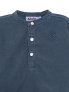 Camicia per neonato Molo blu con tessuto in velluto a coste 6W25C201 5524 MOLO KIDS 