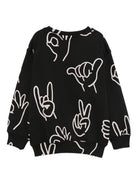 Felpa per bambini Molo nera con stampa all-over 6W25J204 9456 MOLO KIDS 