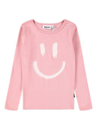 Pigiama per bambina Molo Lue rosa con stampa smile 6W25R501 5564 MOLO KIDS 