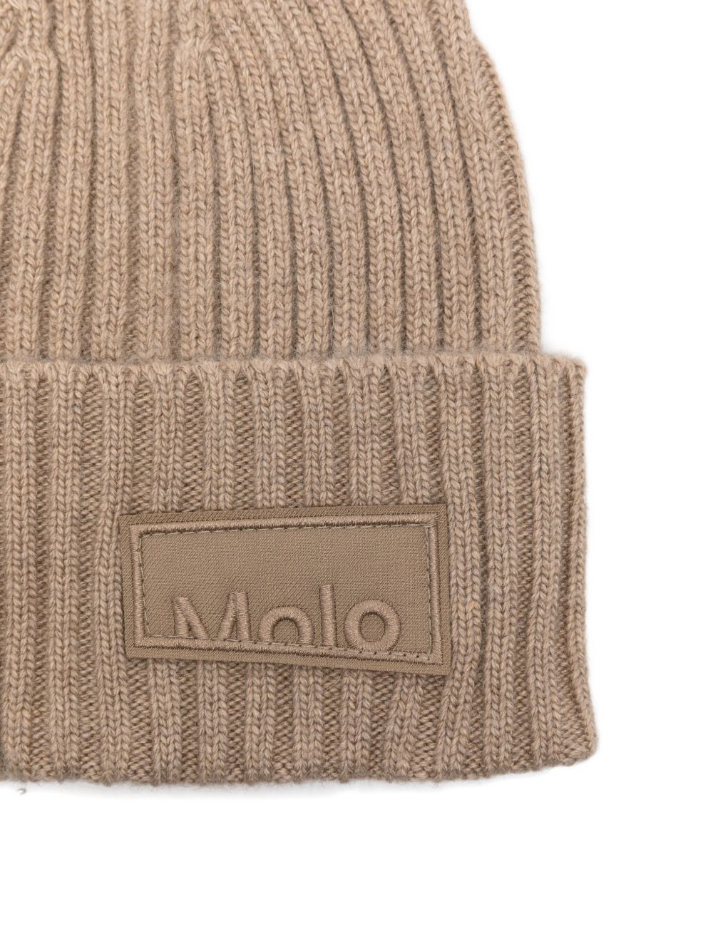Berretto per bambino Molo beige con toppa con logo 7W25S304 5519 MOLO KIDS 