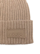 Berretto per bambino Molo beige con toppa con logo 7W25S304 5519 MOLO KIDS 