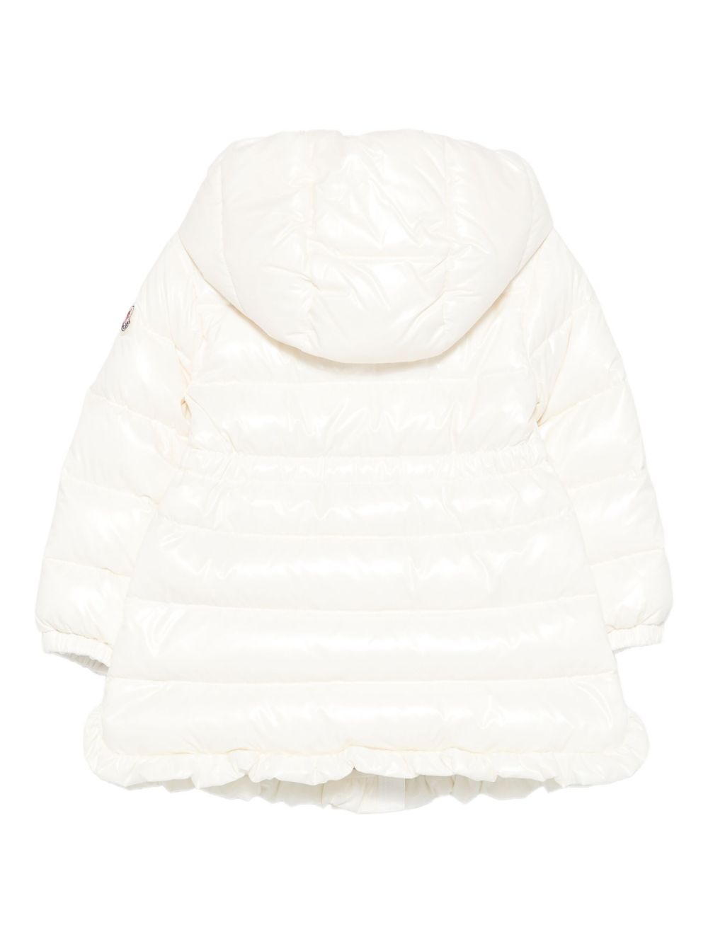 Parka per neonata Moncler Enfant bianco con ruches K29511C00003597Z8 034 MONCLER KIDS 