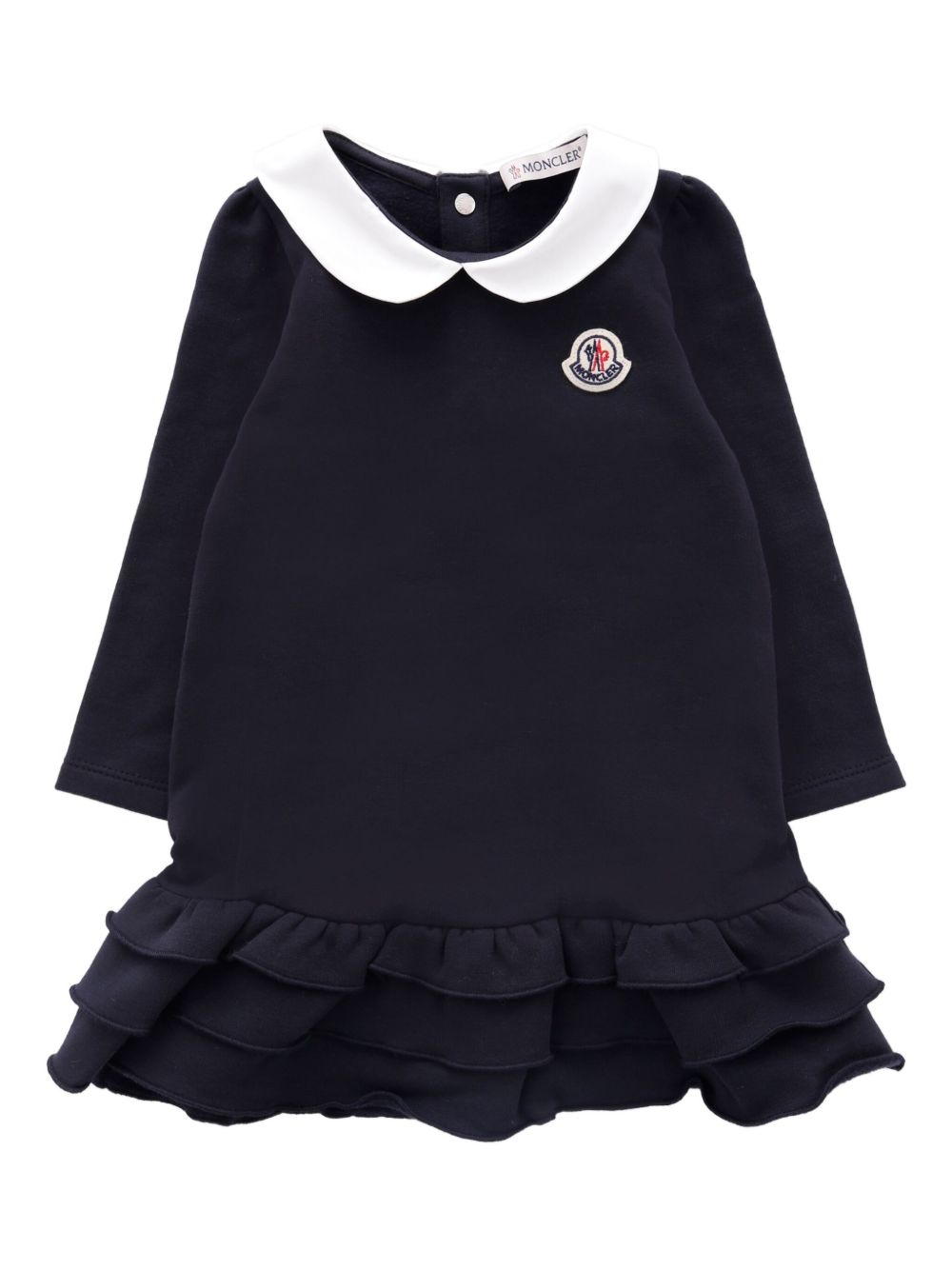 Abito per neonata Moncler Enfant blu con colletto alla Peter Pan K29518I0000189A23 778 MONCLER KIDS 