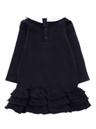 Abito per neonata Moncler Enfant blu con colletto alla Peter Pan K29518I0000189A23 778 MONCLER KIDS 