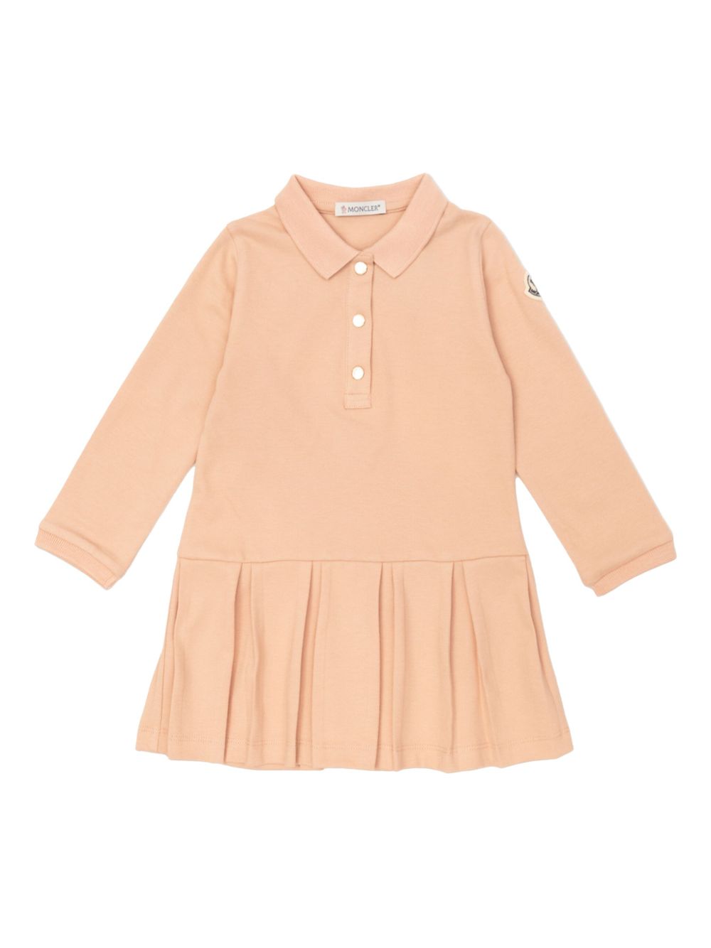 Abito per neonata Moncler Enfant rosa con pieghe K29518I0000289AL2 516 MONCLER KIDS 