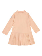 Abito per neonata Moncler Enfant rosa con pieghe K29518I0000289AL2 516 MONCLER KIDS 