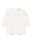 Felpa per neonata Moncler Enfant rosa con applicazione logo K29518I0000589A23 529 MONCLER KIDS 