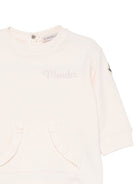 Felpa per neonata Moncler Enfant rosa con applicazione logo K29518I0000589A23 529 MONCLER KIDS 