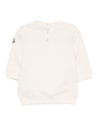 Felpa per neonata Moncler Enfant rosa con applicazione logo K29518I0000589A23 529 MONCLER KIDS 