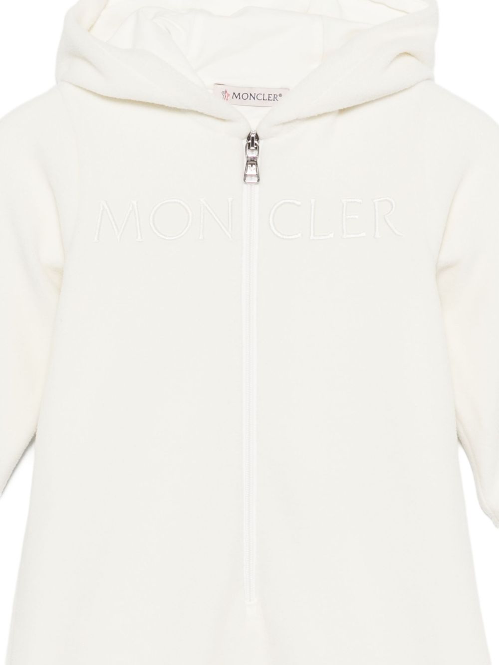Tuta intera per neonati Moncler Enfant bianco con orecchie da animale K29518L0000380093 034 MONCLER KIDS 