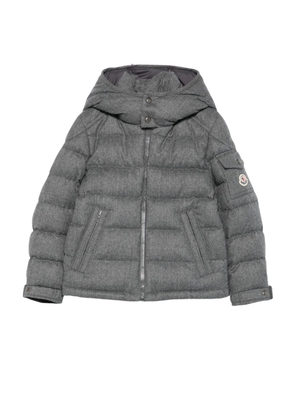 Piumino Montgenevre per bambini Moncler Enfant grigio con cappuccio K29541A0002154272 940 MONCLER KIDS 