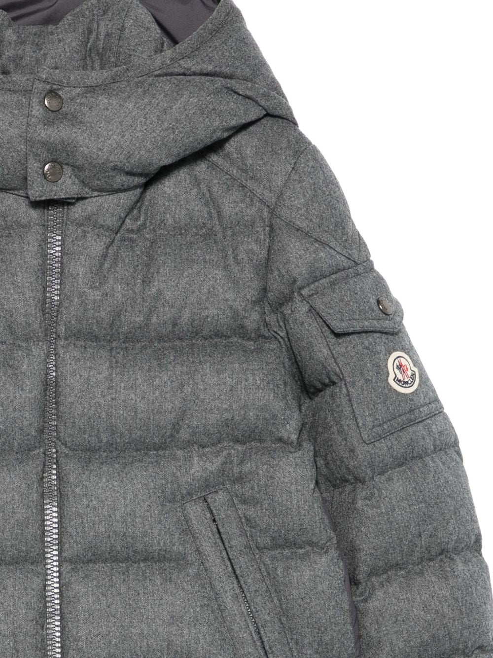 Piumino Montgenevre per bambini Moncler Enfant grigio con cappuccio K29541A0002154272 940 MONCLER KIDS 