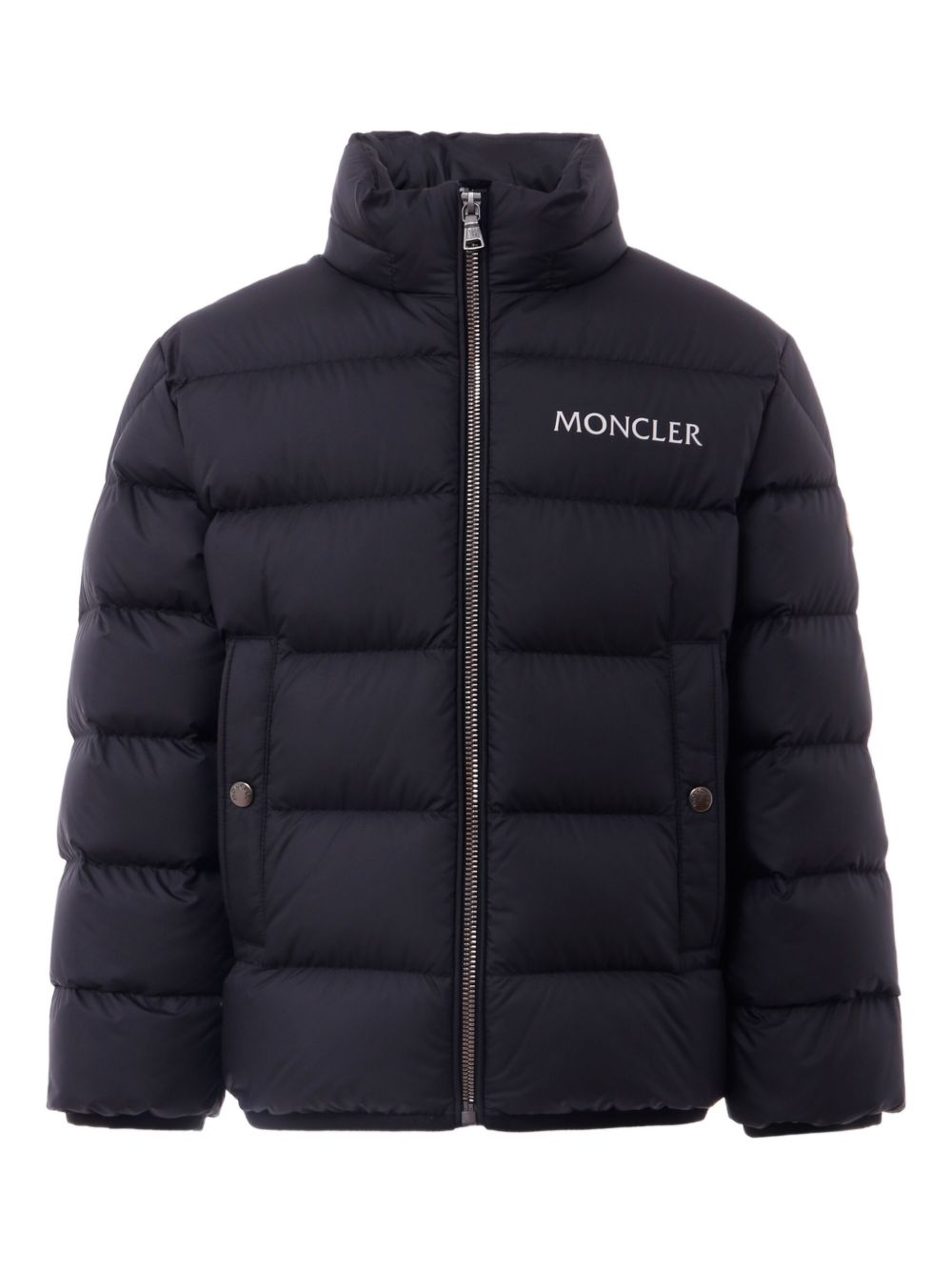 Giacca Joe per bambino Moncler Enfant nera trapuntata con bottoni automatici K29541A00026597X2 999 MONCLER KIDS 