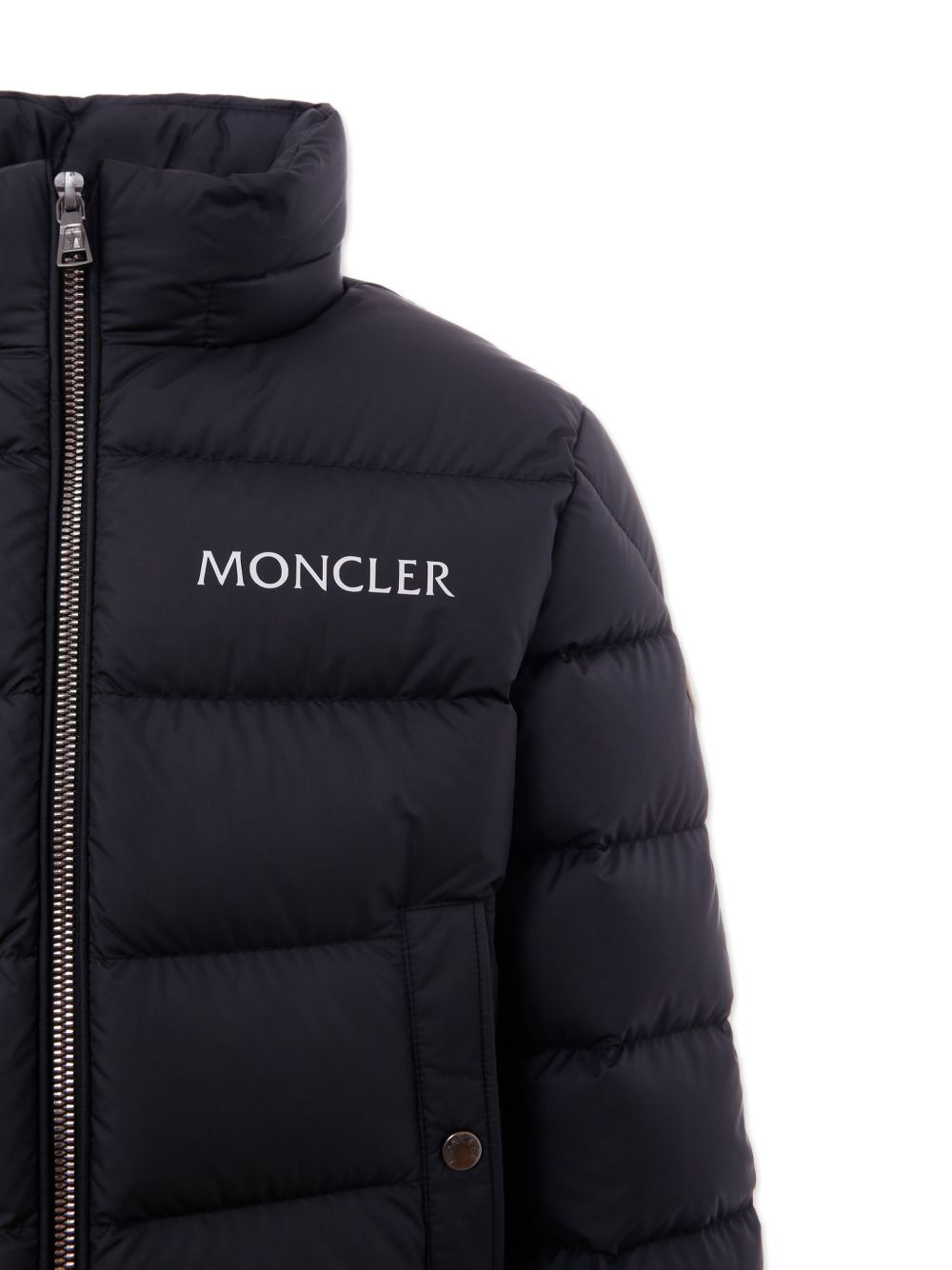 Giacca Joe per bambino Moncler Enfant nera trapuntata con bottoni automatici K29541A00026597X2 999 MONCLER KIDS 