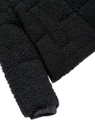Giubbino Zambaga per bambina Moncler Enfant nero con texture teddy K29541A0009389B68 999 MONCLER KIDS 