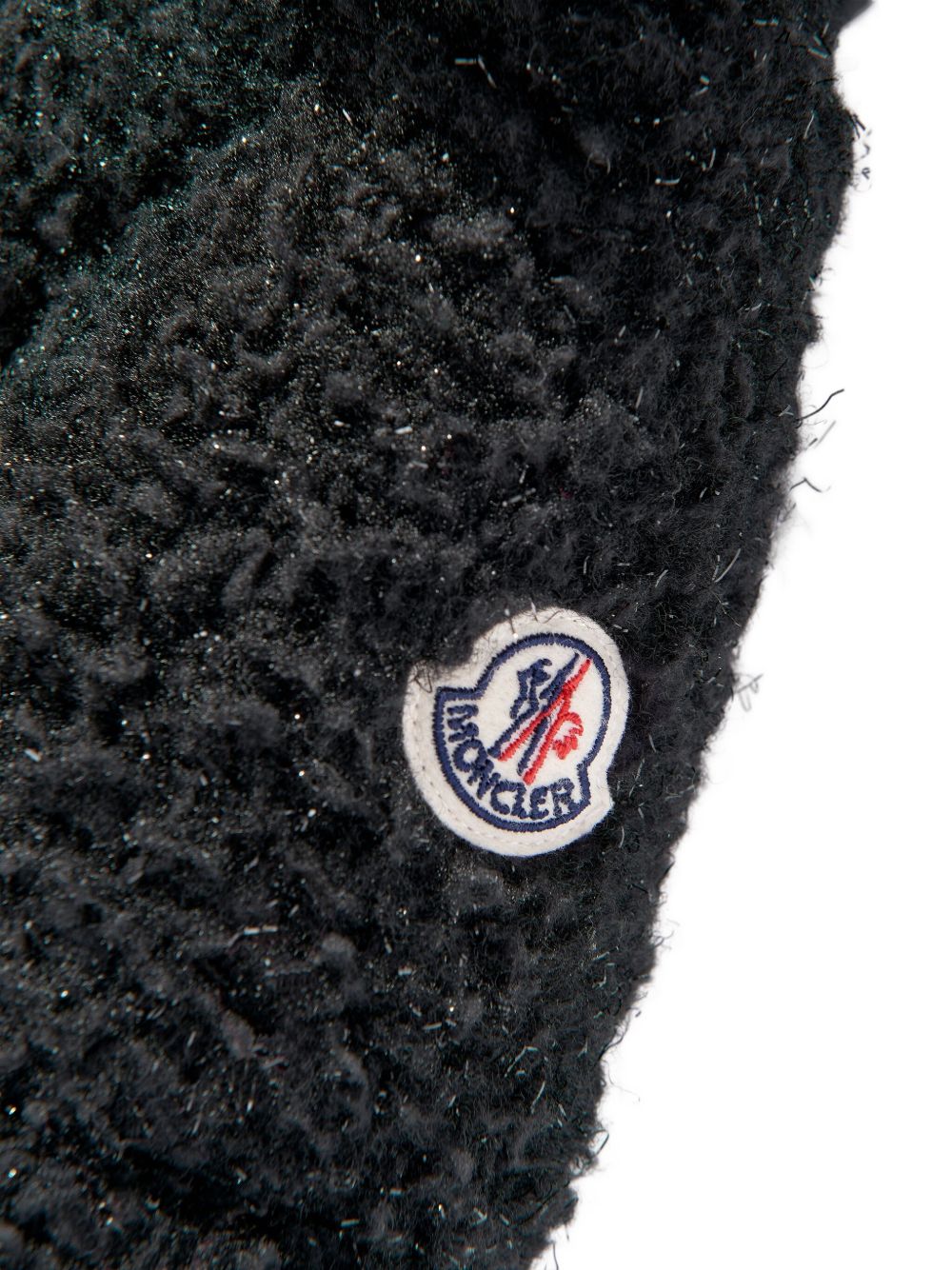 Giubbino Zambaga per bambina Moncler Enfant nero con texture teddy K29541A0009389B68 999 MONCLER KIDS 