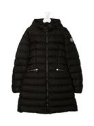 Piumino lungo per bambina Moncler Enfant nero con cappuccio K29541C5021054155 999 MONCLER KIDS 
