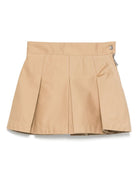 Gonna plissettata per bambina Moncler Enfant beige con chiusura laterale con zip K29542D00003598OP 209 MONCLER KIDS 