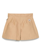 Gonna plissettata per bambina Moncler Enfant beige con chiusura laterale con zip K29542D00003598OP 209 MONCLER KIDS 