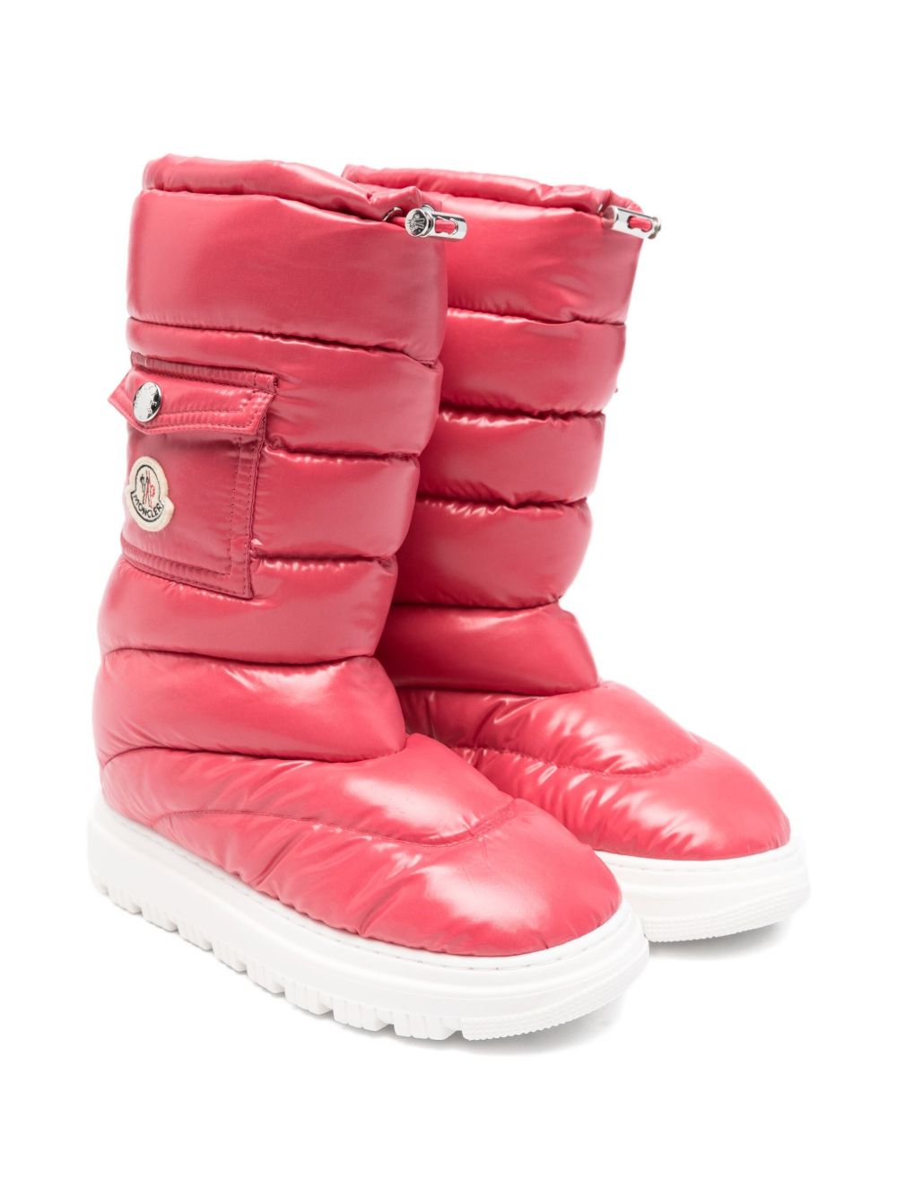 Stivali da neve per bambina Moncler Enfant fucsia con design imbottito K29544H00010M3463 559 MONCLER KIDS 