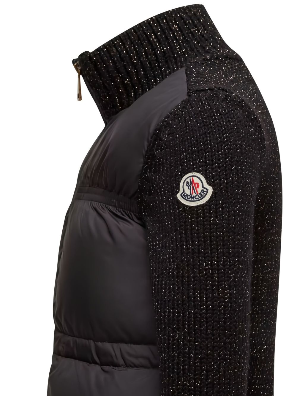 Giubbino per bambina Moncler Enfant nero con design a inserti K29549B00011M8258 999 MONCLER KIDS 