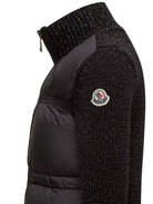 Giubbino per bambina Moncler Enfant nero con design a inserti K29549B00011M8258 999 MONCLER KIDS 
