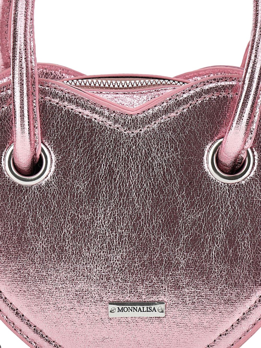 Borsa a mano per bambina Monnalisa rosa a forma di cuore 17F003 6073 0090 MONNALISA KIDS 