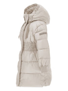 Piumino per bambina Monnalisa beige con cappuccio 17F102 6021 0003 MONNALISA KIDS 