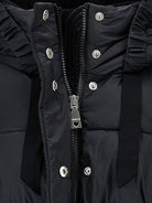 Piumino per bambina Monnalisa nero con cappuccio 17F102 6021 0050 MONNALISA KIDS 