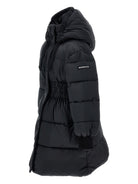Piumino per bambina Monnalisa nero con cappuccio 17F102 6021 0050 MONNALISA KIDS 
