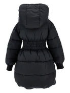 Piumino per bambina Monnalisa nero con cappuccio 17F102 6021 0050 MONNALISA KIDS 
