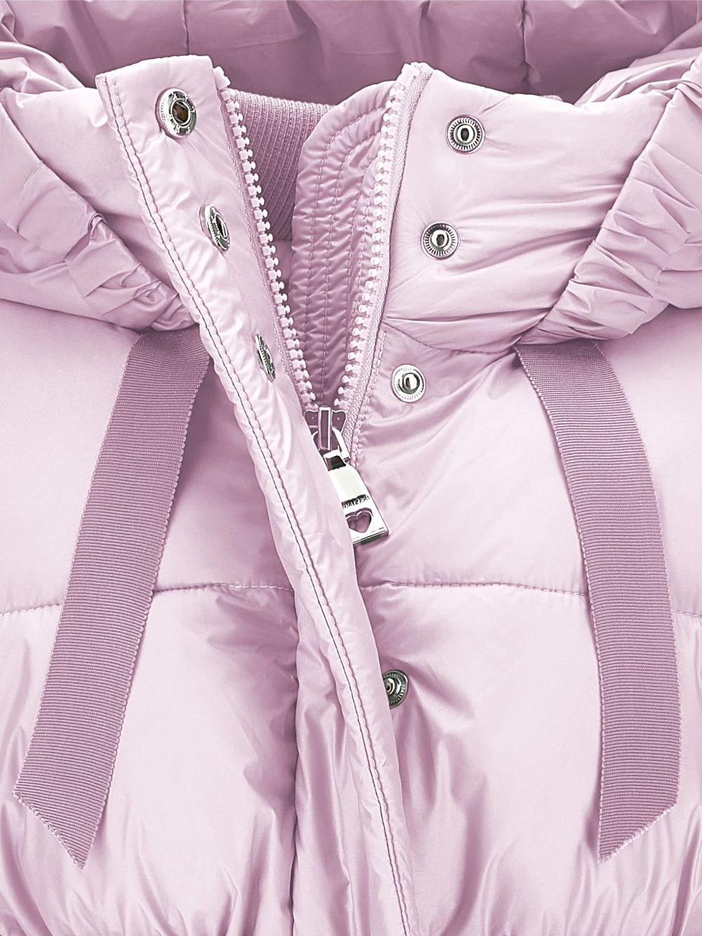Piumino per bambina Monnalisa rosa con cappuccio 17F102 6021 0094 MONNALISA KIDS 